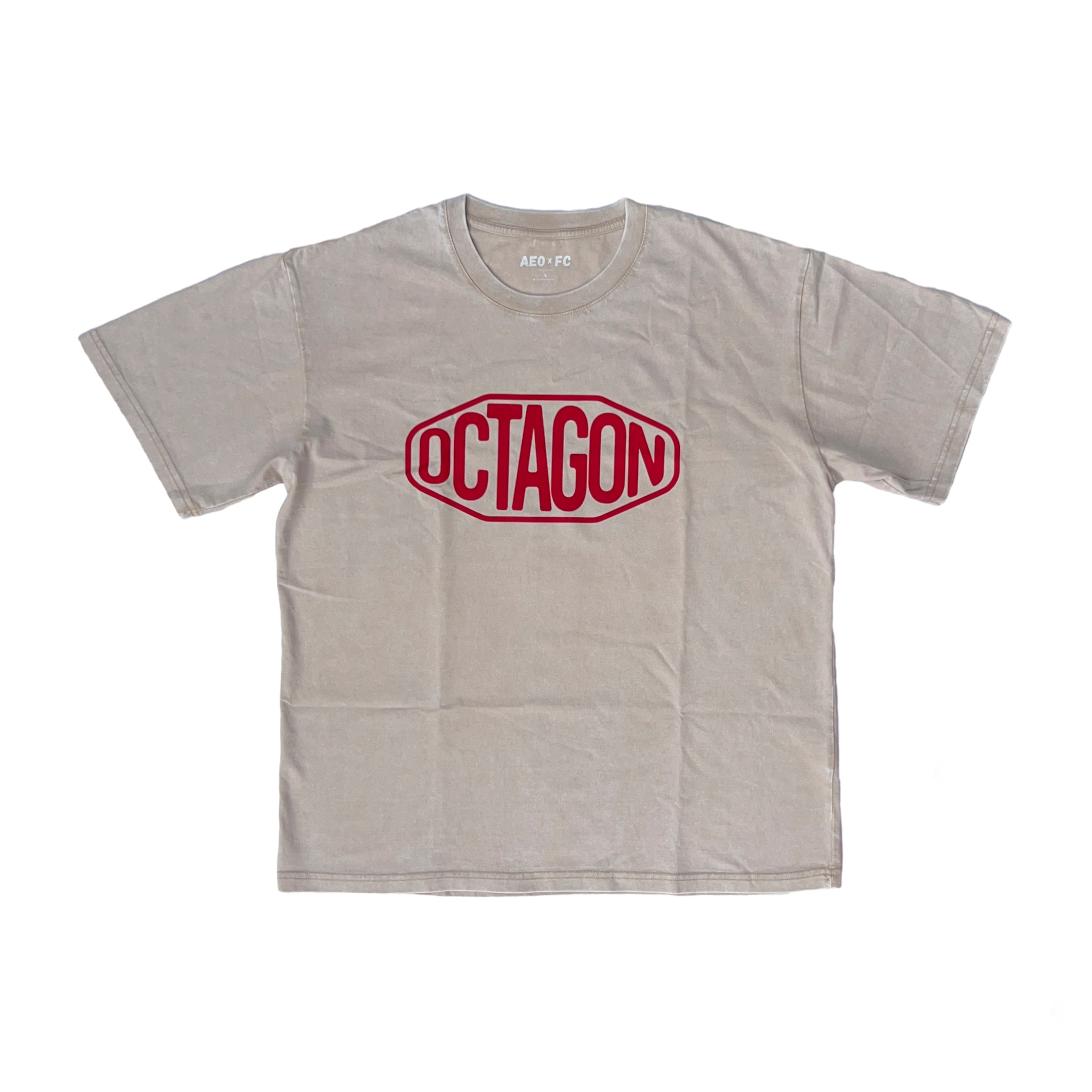 Octagon Regular Print Stone Wash T-Shirt