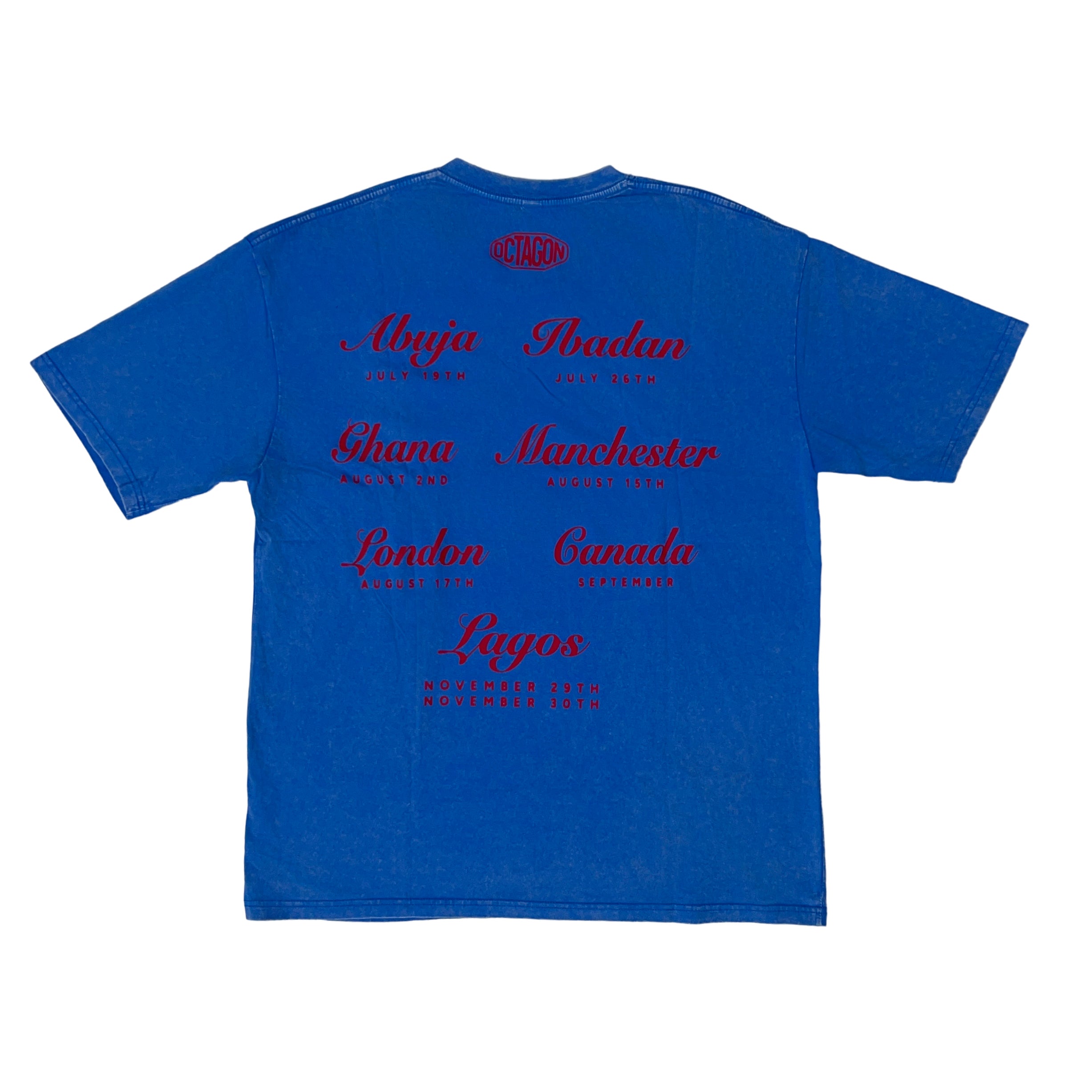 Octagon Regular Print Stone Wash T-Shirt